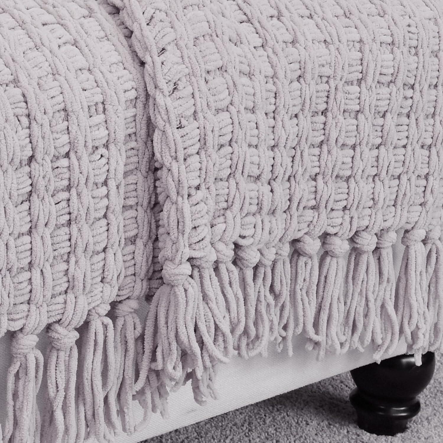 Home Soft Things Space Yarn Throw - Lilac - 50" x 60"