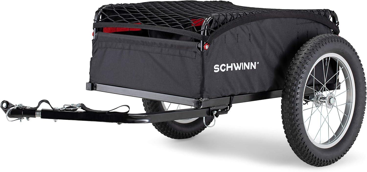 Schwinn Black Metal Two-Wheel Bicycle Cargo Trailer