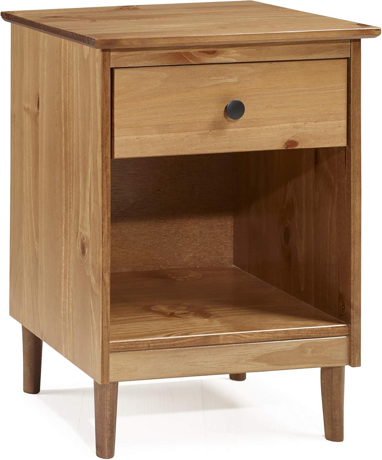 1 Drawer Solid Wood Nightstand in Caramel