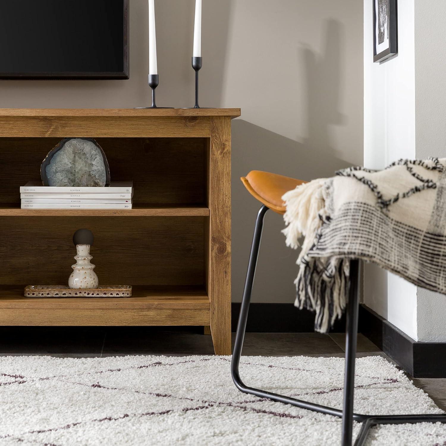 WE Furniture 24" H x 58" W x 16" Wood TV Media Stand Storage Console