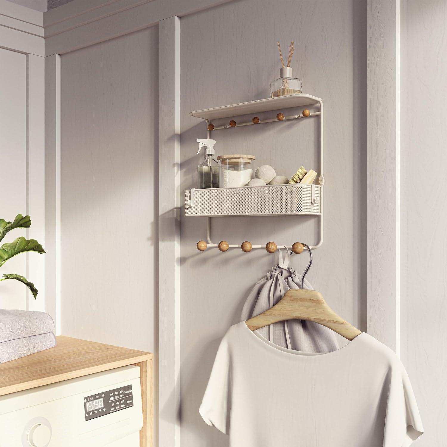 Estique Multi-Hook Wall Shelf