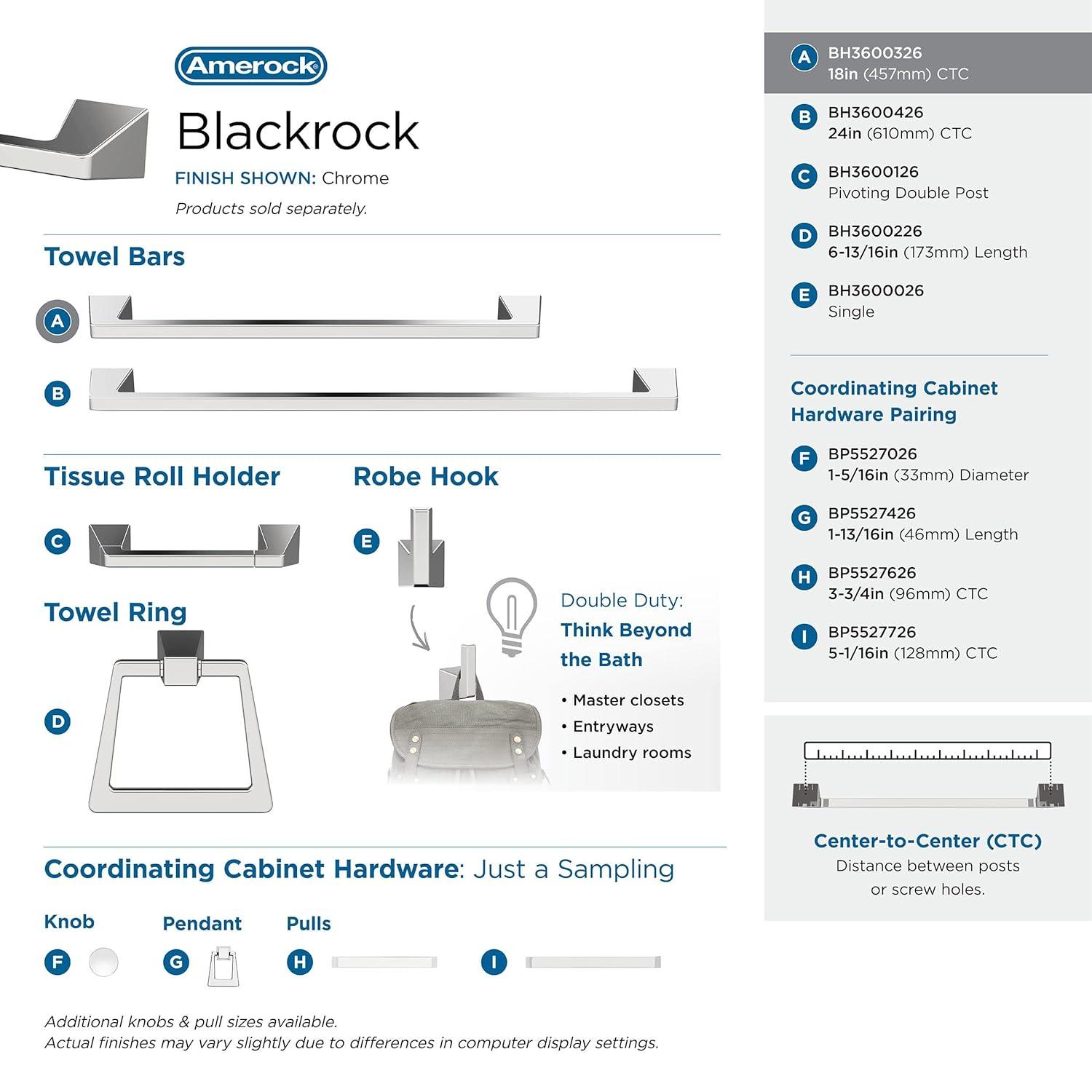 Blackrock 19.87" Wall Mounted Towel Bar