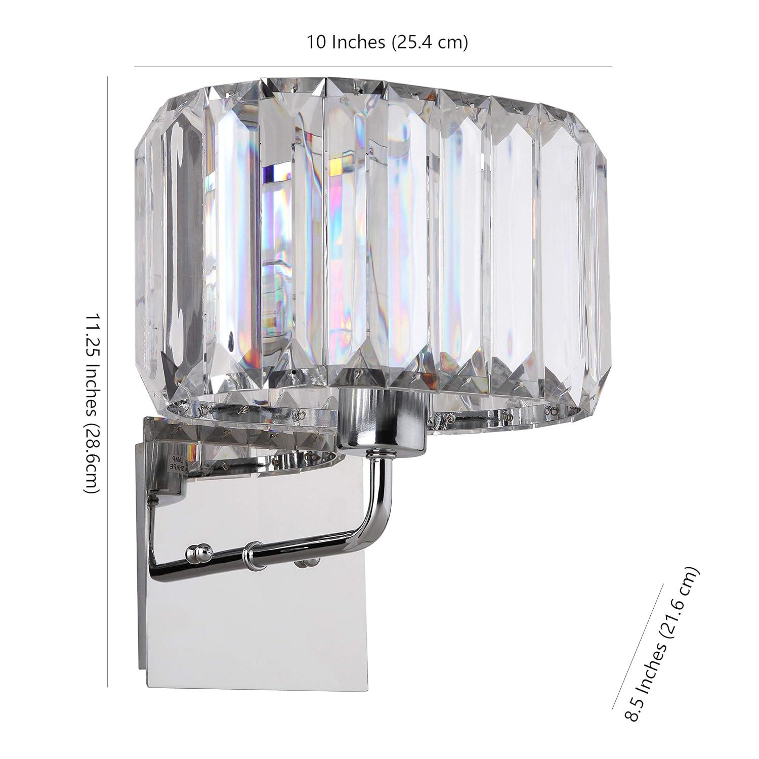 Athena Wall Lamp (Set of 2) - LIT4485 - Chrome - Safavieh