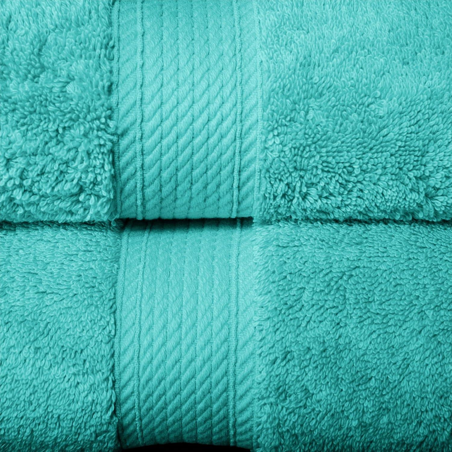 Superior Egyptian Cotton Heavyweight Bath Towel Set of 2, Turquoise