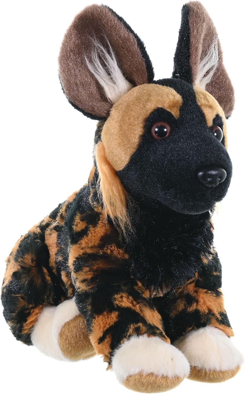 Wild Republic African Wild Dog Plush Toy, 8 Inches