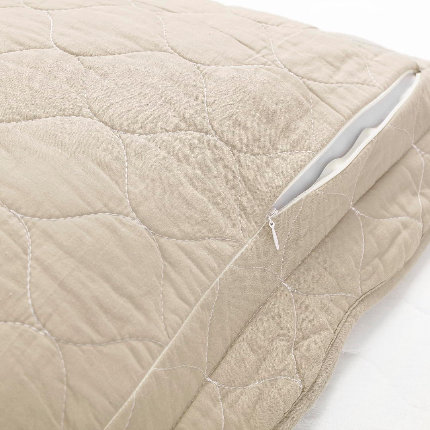 Lush Decor Coastal Chic Scallop Edge Reversible Quilt Neutral/White 3Pc Set King/Cal King