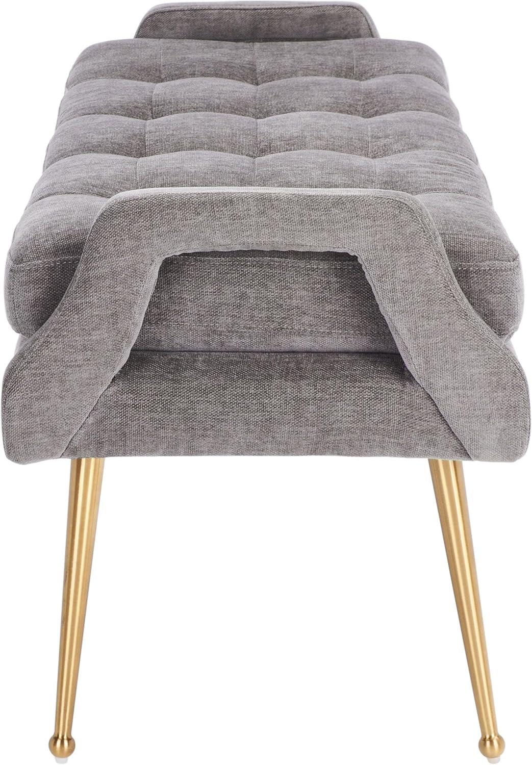 Everdeen Bench  - Charcoal/Gold - Safavieh