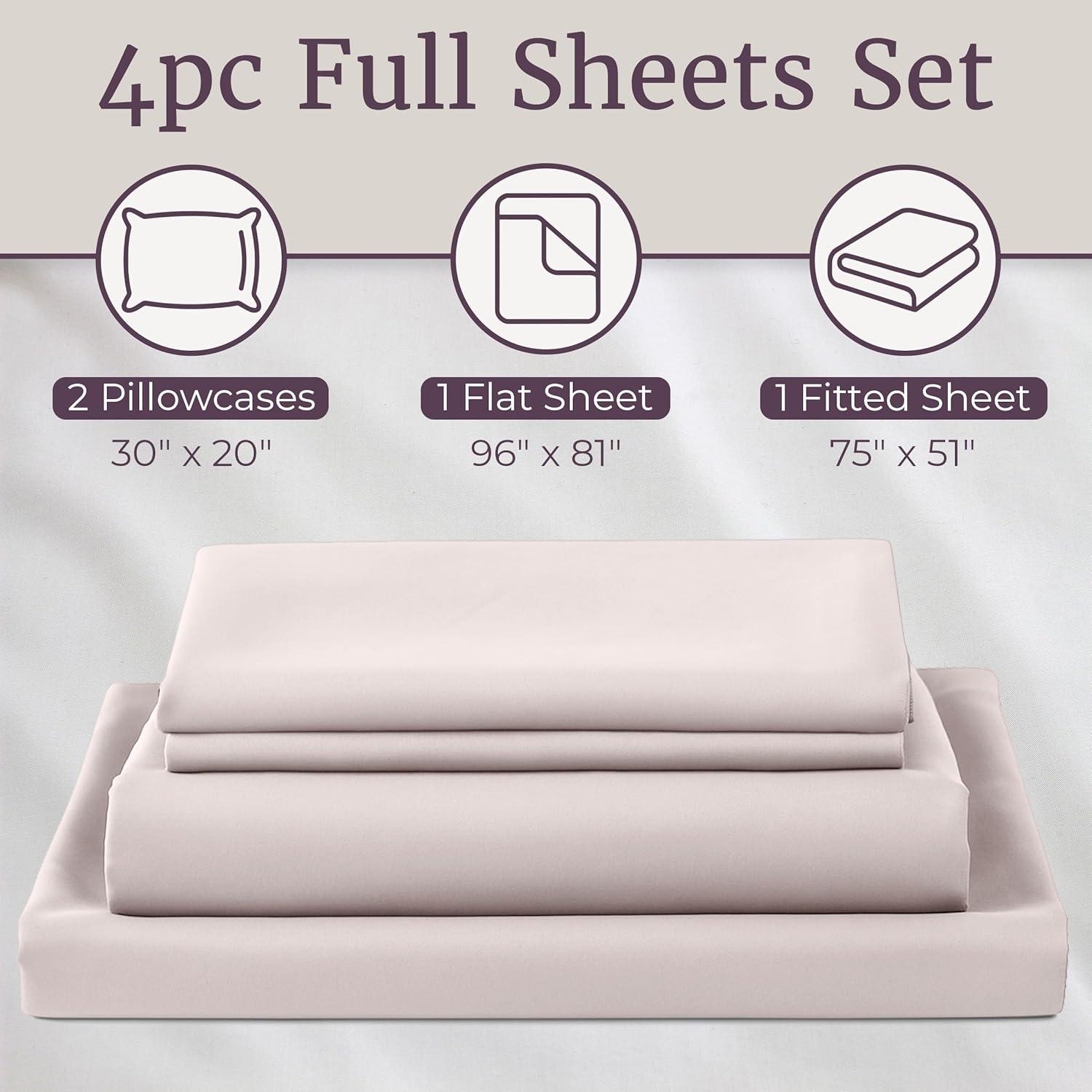 Lavish Home Series 1200 Brushed Microfiber Sheet Set - Wrinkle, Stain & Fade Resistant Bed Linens & Pillowcases