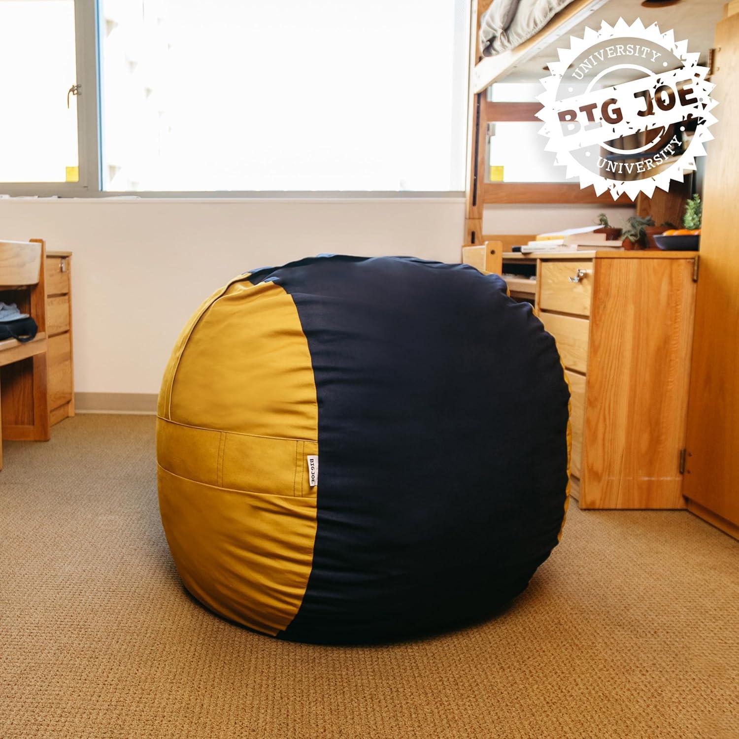 Big Joe Medium 3 Foot Foam Filled Bean Bag Chair with Soft Removeable Cover