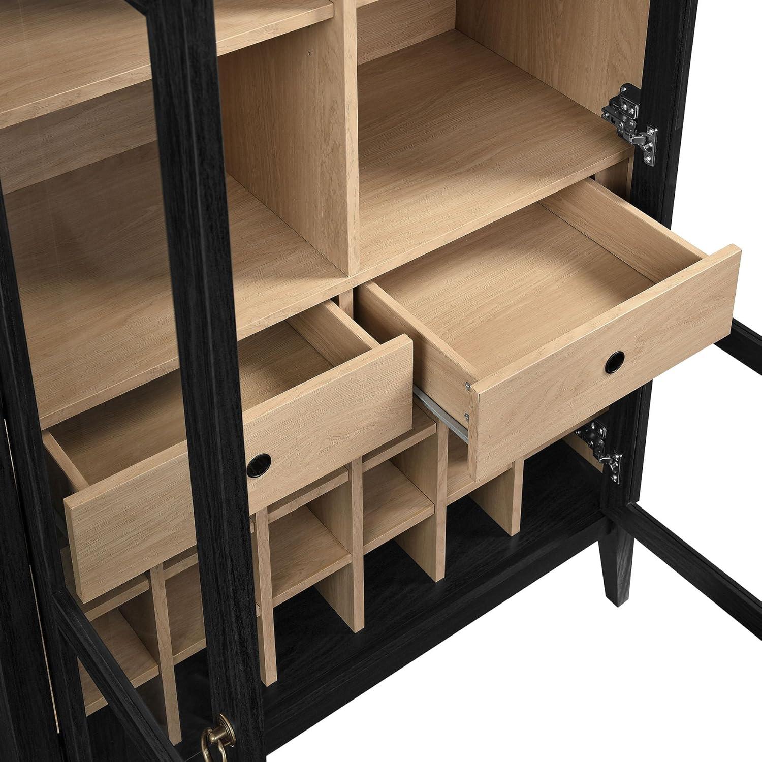 Modway Nolan Arched Bar Cabinet in Black