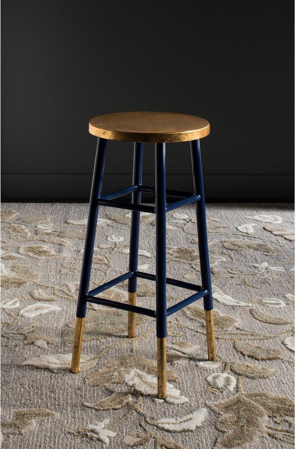 Emery Dipped Gold Leaf Bar Stool  - Safavieh