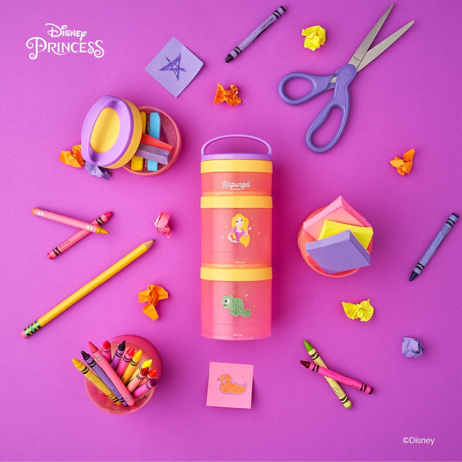 Whiskware Disney Stackable Snack Pack Containers Rapunzel & Pascal Plastic Food Storage