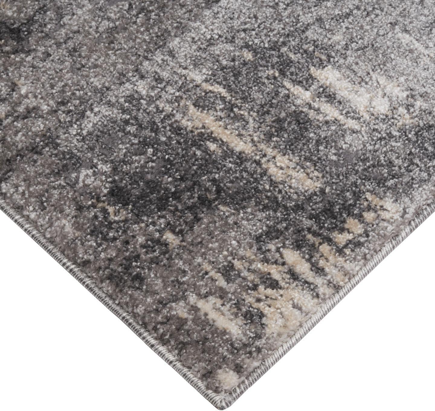 Euston 8' x 10' Gray Abstract Synthetic Area Rug