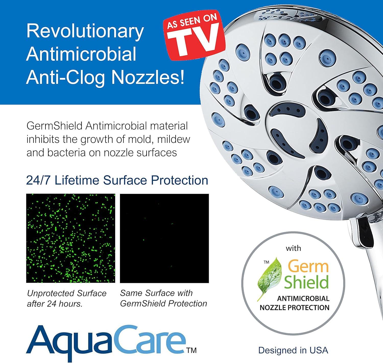 AquaCare Spa Station High Pressure -mode 3-way Rainfall & Handheld Shower Head Combo - Anti-Clog Nozzles, Extra-Long 6 ft Stainless Steel Hose, 2nd Wall Bracket/ORB Bronze Finish