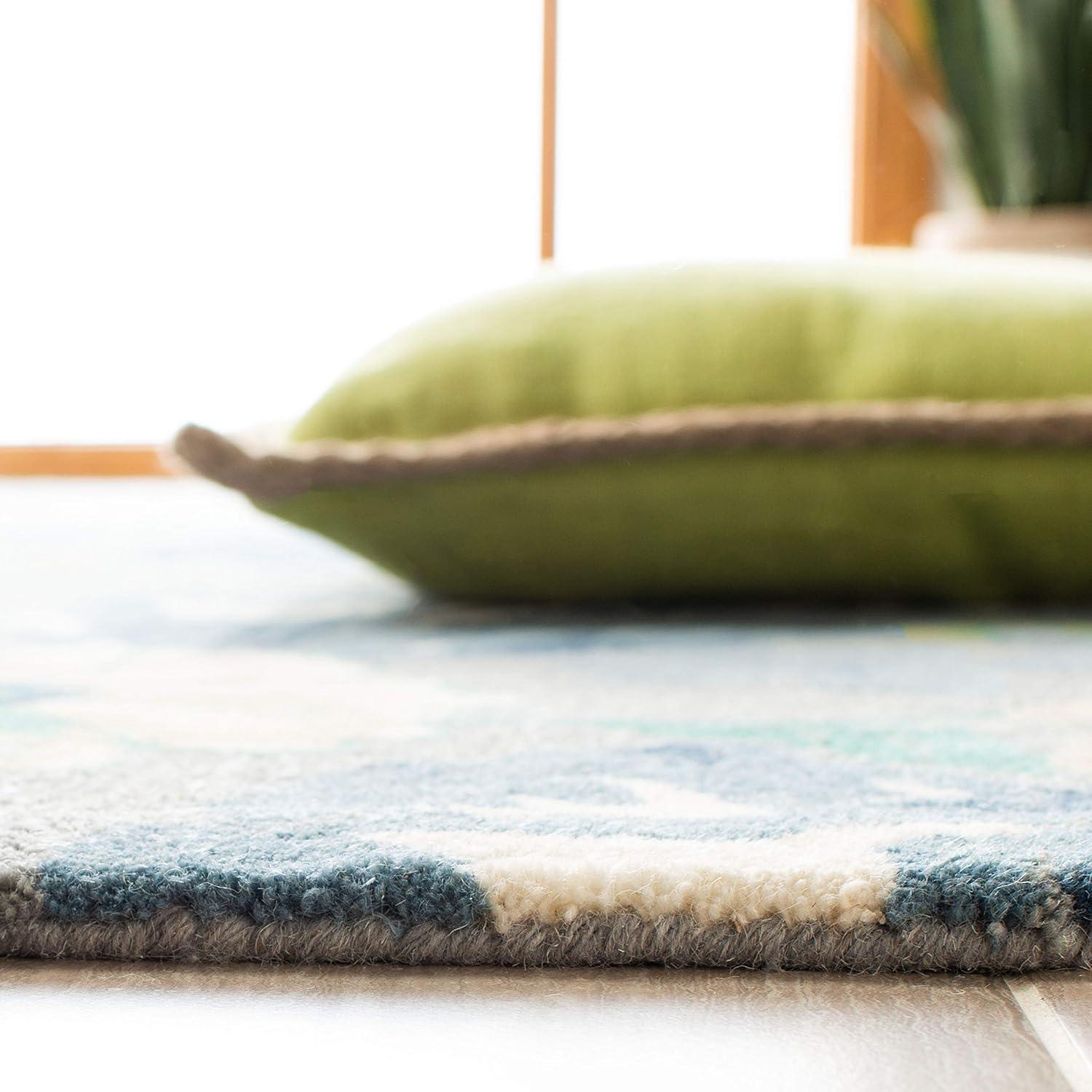 Soho SOH849 Hand Tufted Area Rug - Blue/Multi - 5'x8' - Safavieh.