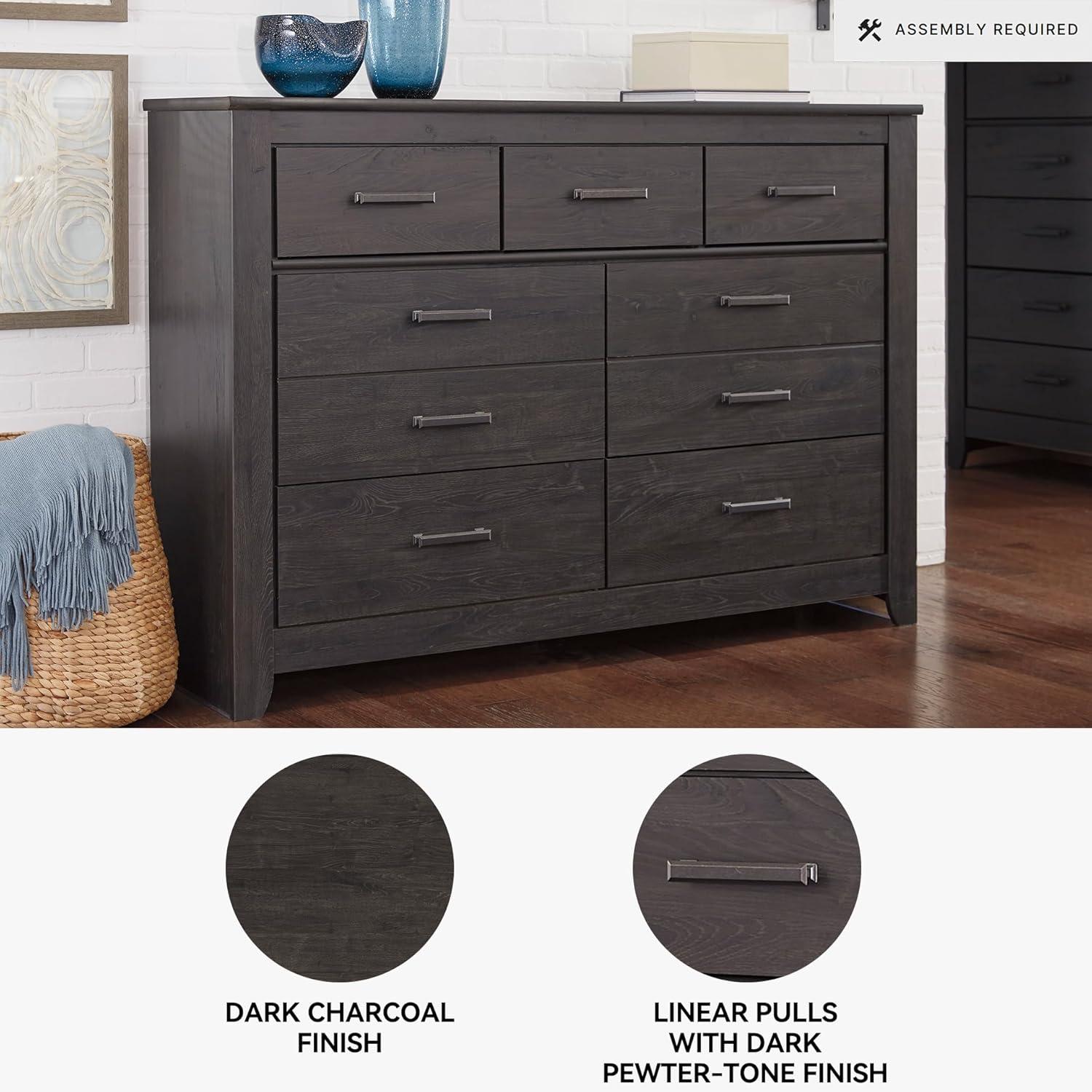 Ashley Furniture Brinxton 7 Drawer Dresser in Charcoal