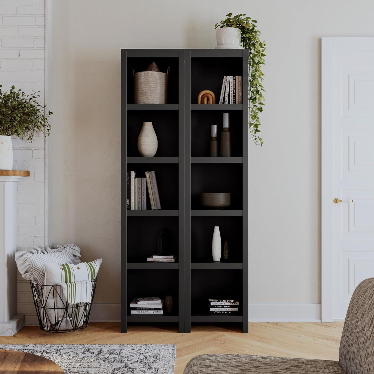 Prepac Tall 6-Shelf Bookcase, Drifted Gray
