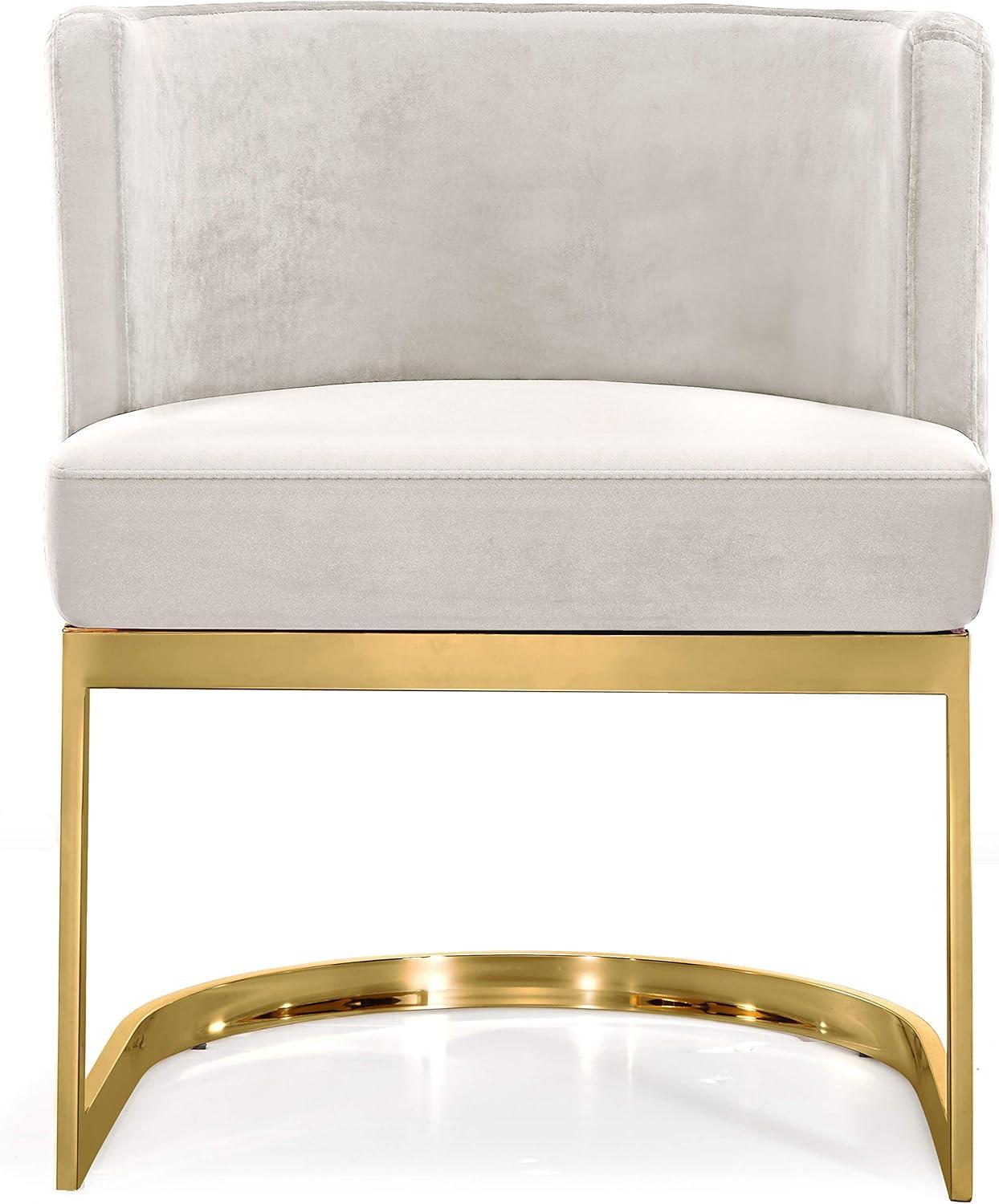 Meridian Furniture Gianna Cream Velvet Dining Chair