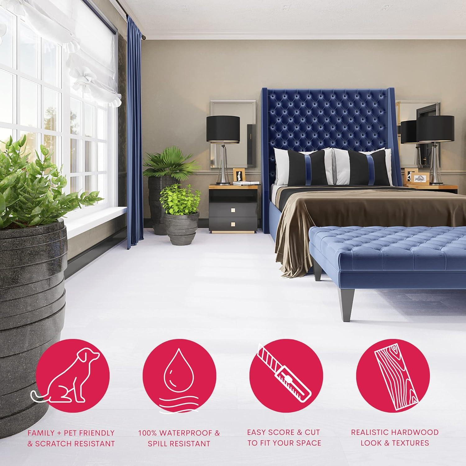 Lucida USA BaseCore 12mil x 6" W x 36" L Peel and Stick Luxury Vinyl Plank Flooring