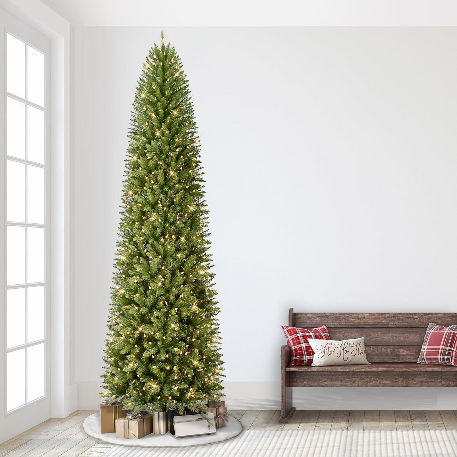 9 ft. Pre-lit Fraser Fir Pencil Artificial Christmas Tree 550 UL listed Clear Lights