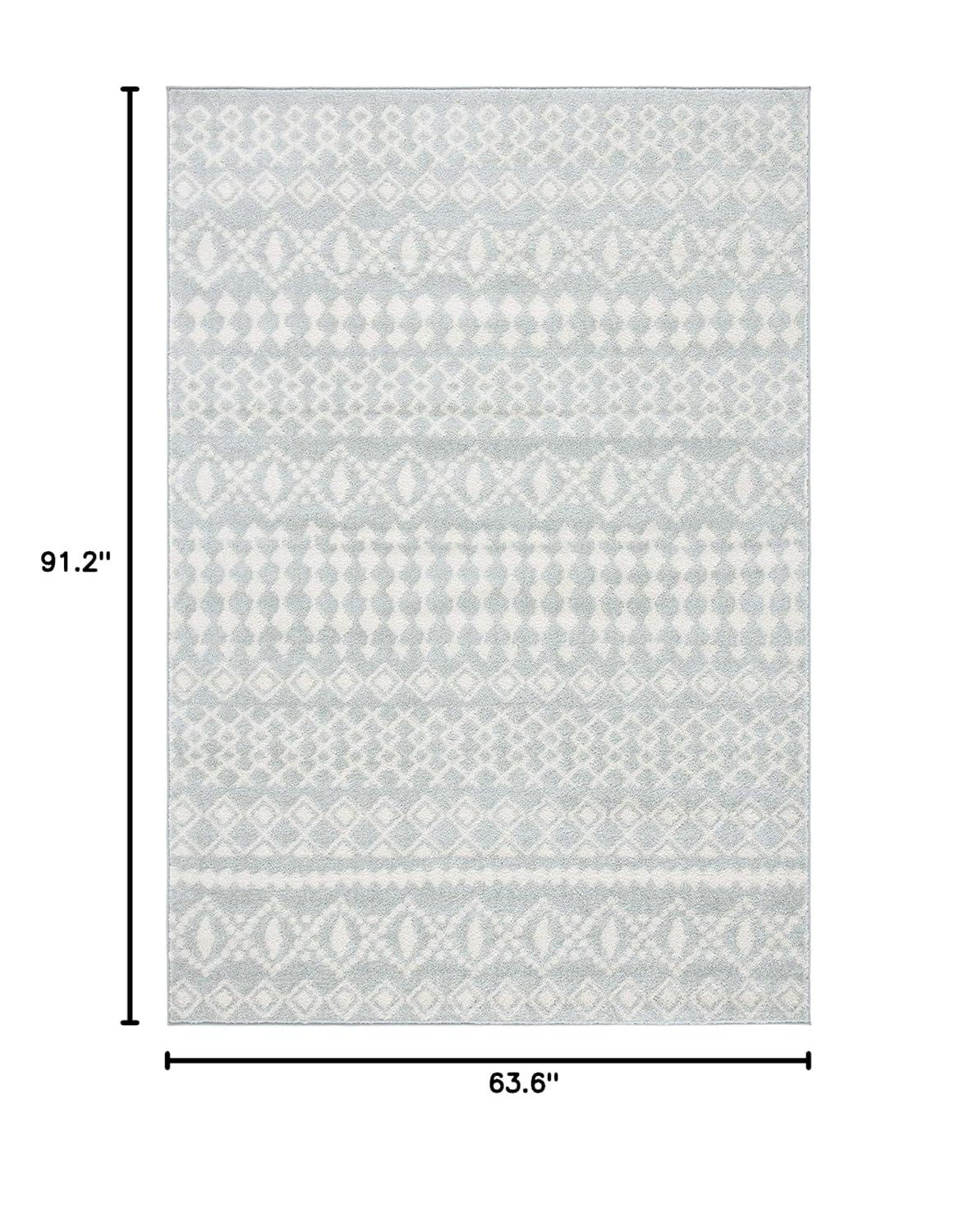 Tulum TUL240 Power Loomed Indoor Area Rug - Light Grey/Ivory - 5'3"x7'6" - Safavieh