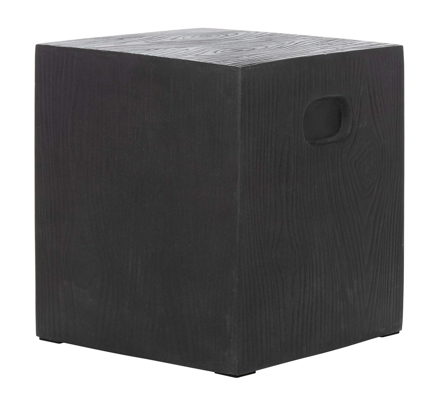 Cube Accent Stool - Indoor/Outdoor - VNN1003 - Black - Safavieh