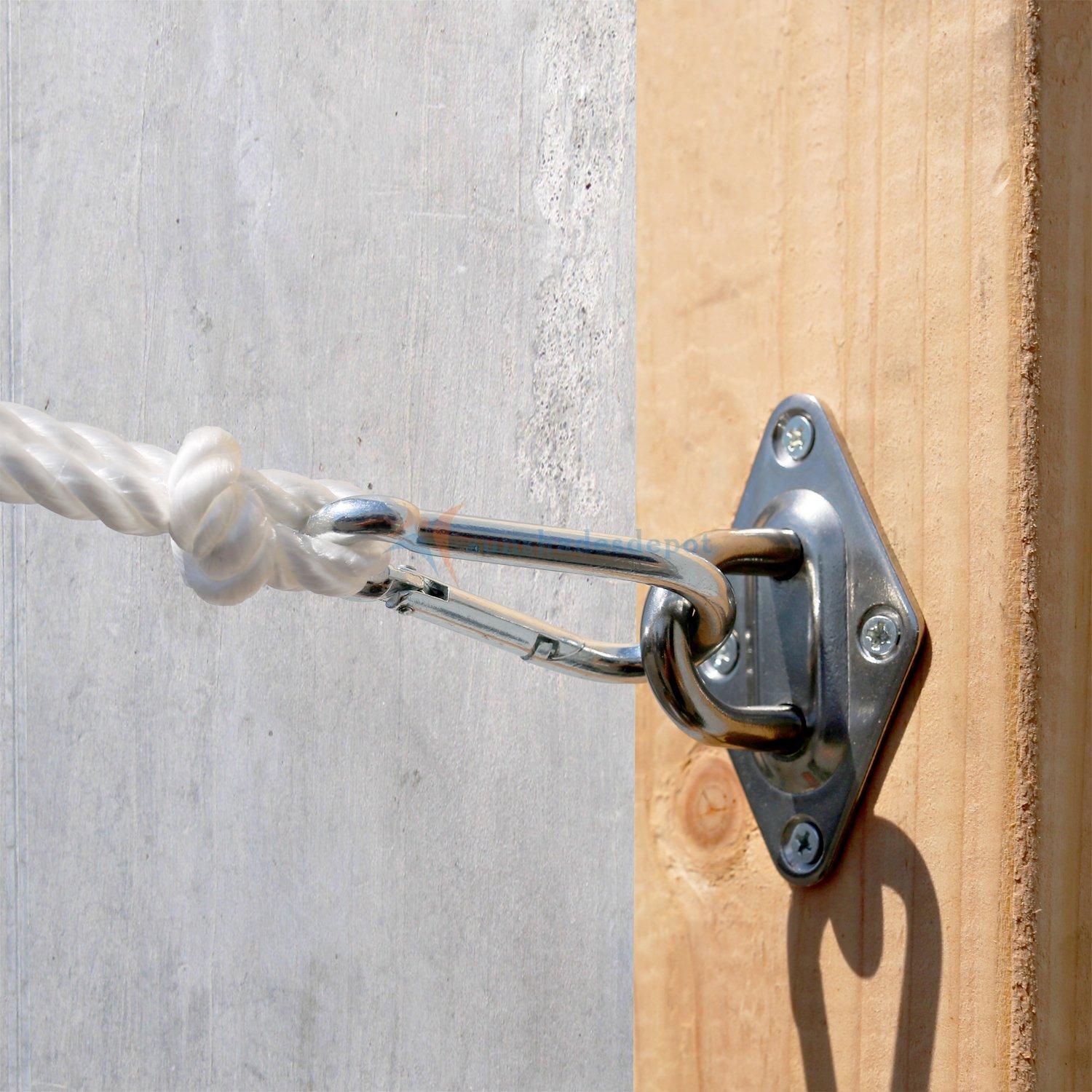 Sun Shade Sail Hardware Kit - 8 Inch Stainless Steel Sunshades Canopy Installation Kit Install Outdoor Triangle Heavy Duty Shade Sails for Deck Garden Lawn Patio