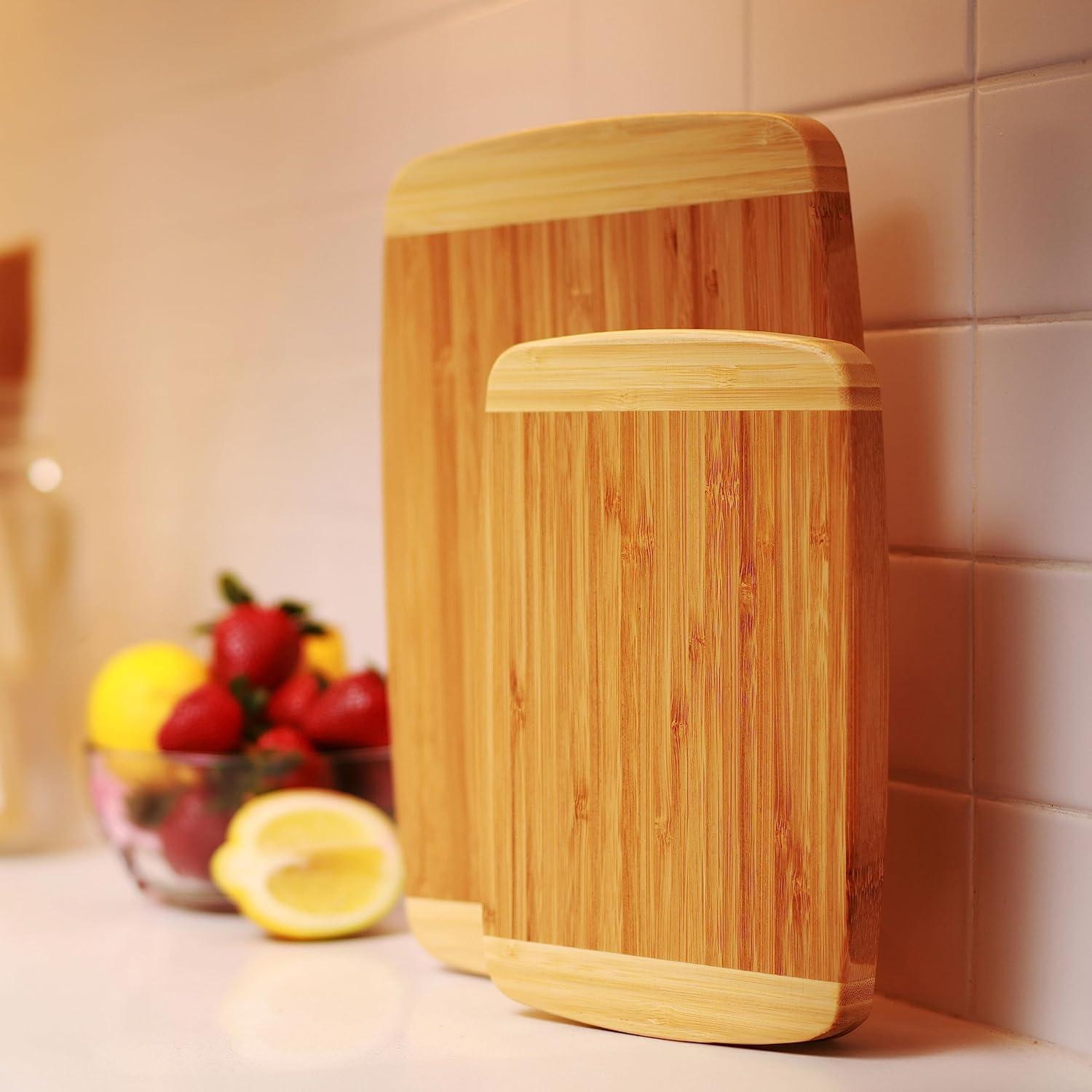 JOYCE CHEN Joyce Chen Large Burnished Bamboo Cutting Board, 10X15-Inch