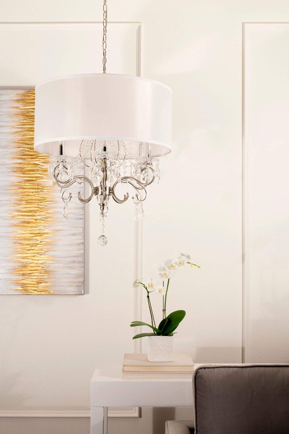 OK-5109h 21-Inch Crystal Silver Chandelier