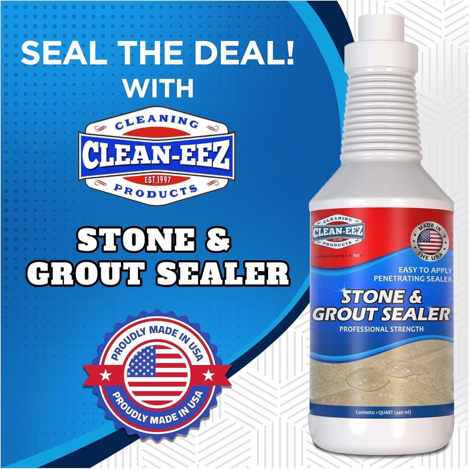 Grout & Granite Penetrating Sealer from Clean-eez: Works on all types of Grout, Marble, Travertine, Limestone, Slate.