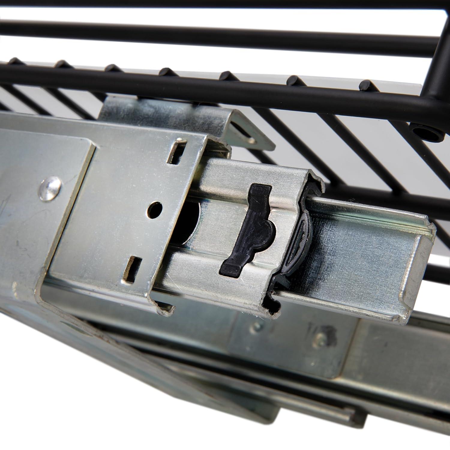 Glidez Multipurpose Paint-Finished Steel Pull-Out/Slide-Out Storage Organizer with Plastic Liners for Under Cabinet Use - 2-Tier Design - Black