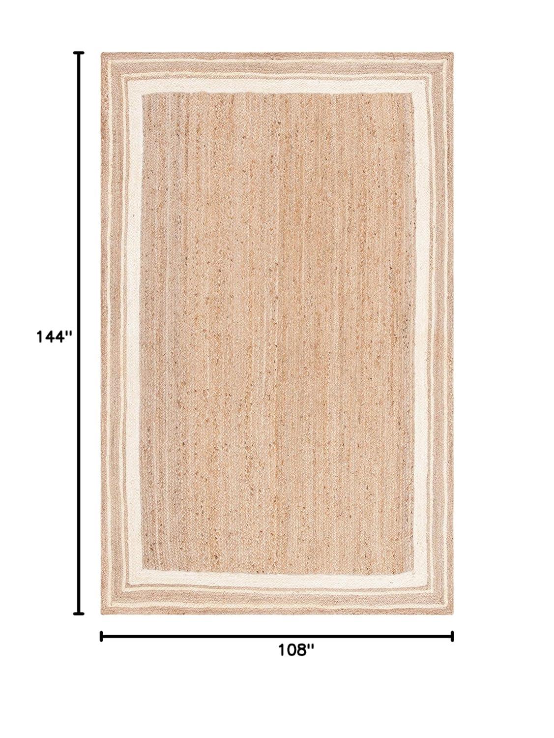 SAFAVIEH Natural Fiber Ariana Bordered Area Rug, Ivory/Natural, 9' x 12'