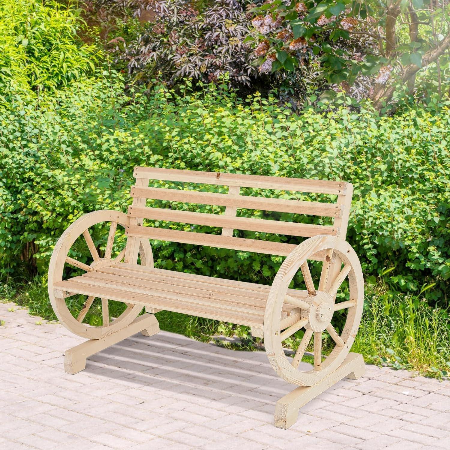 Wood Garden Patio Bench For Outdoor