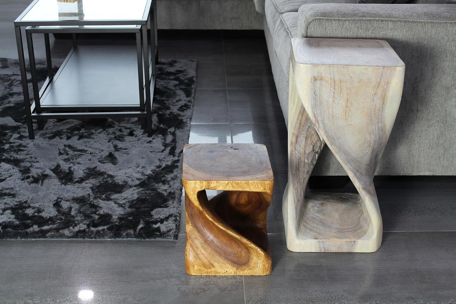 Haussmann ® Original Wood Twist Stool 10 X 10 X 16 In High Walnut Oil - 10" x 10" x 16"