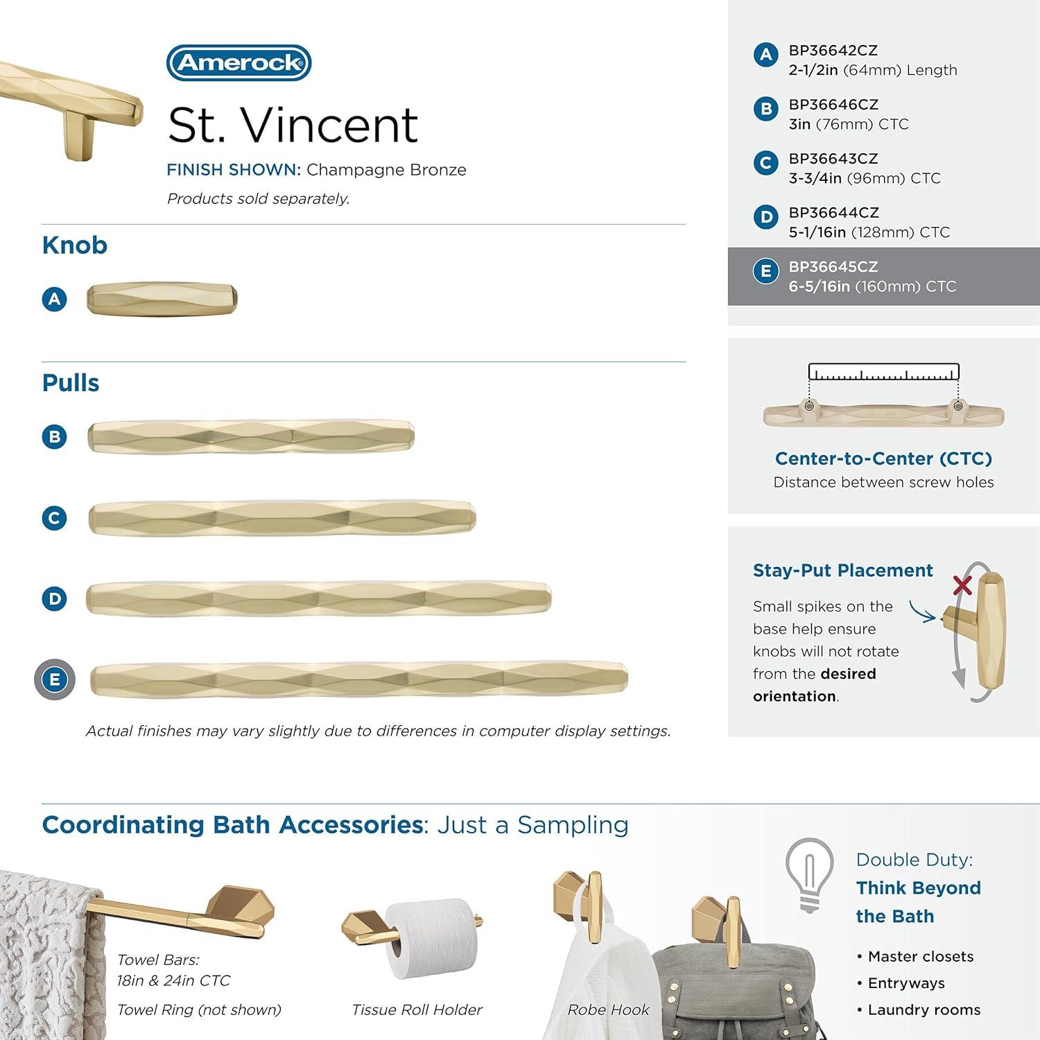 St. Vincent 6 5/16" Center to Center Bar Pull