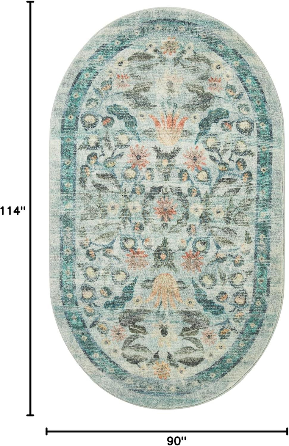 Rifle Paper Co. x Loloi Courtyard Sage Area Rug feat. CloudPile