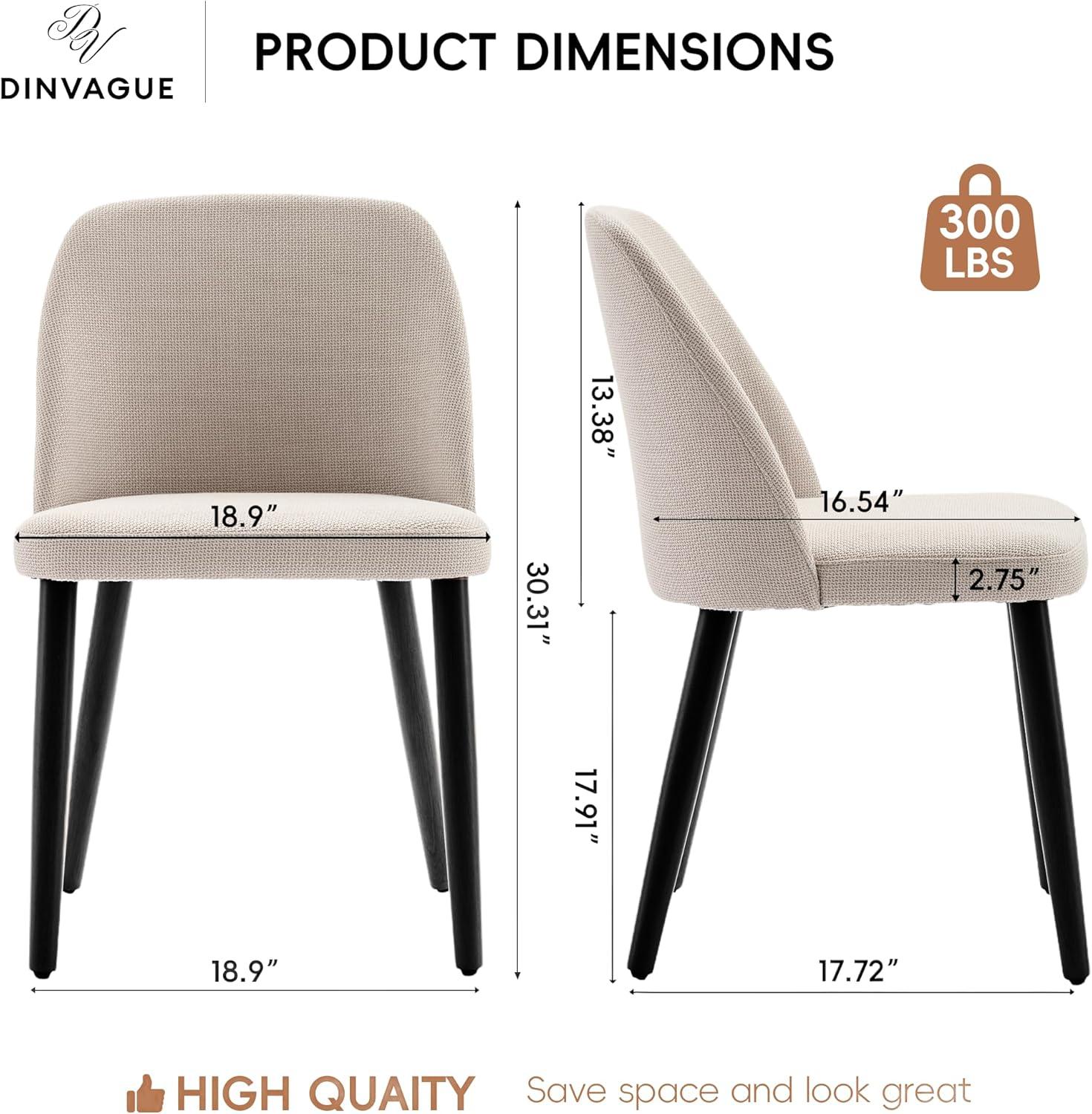 Dining Chairs Set of 2,Fabric Upholstered and Solid Wood Legs,Modern Room Dining Chairs,Thick Cushions Seat,Easy Assembly for Dining Room Living Room Bedroom Kitchen(Green)