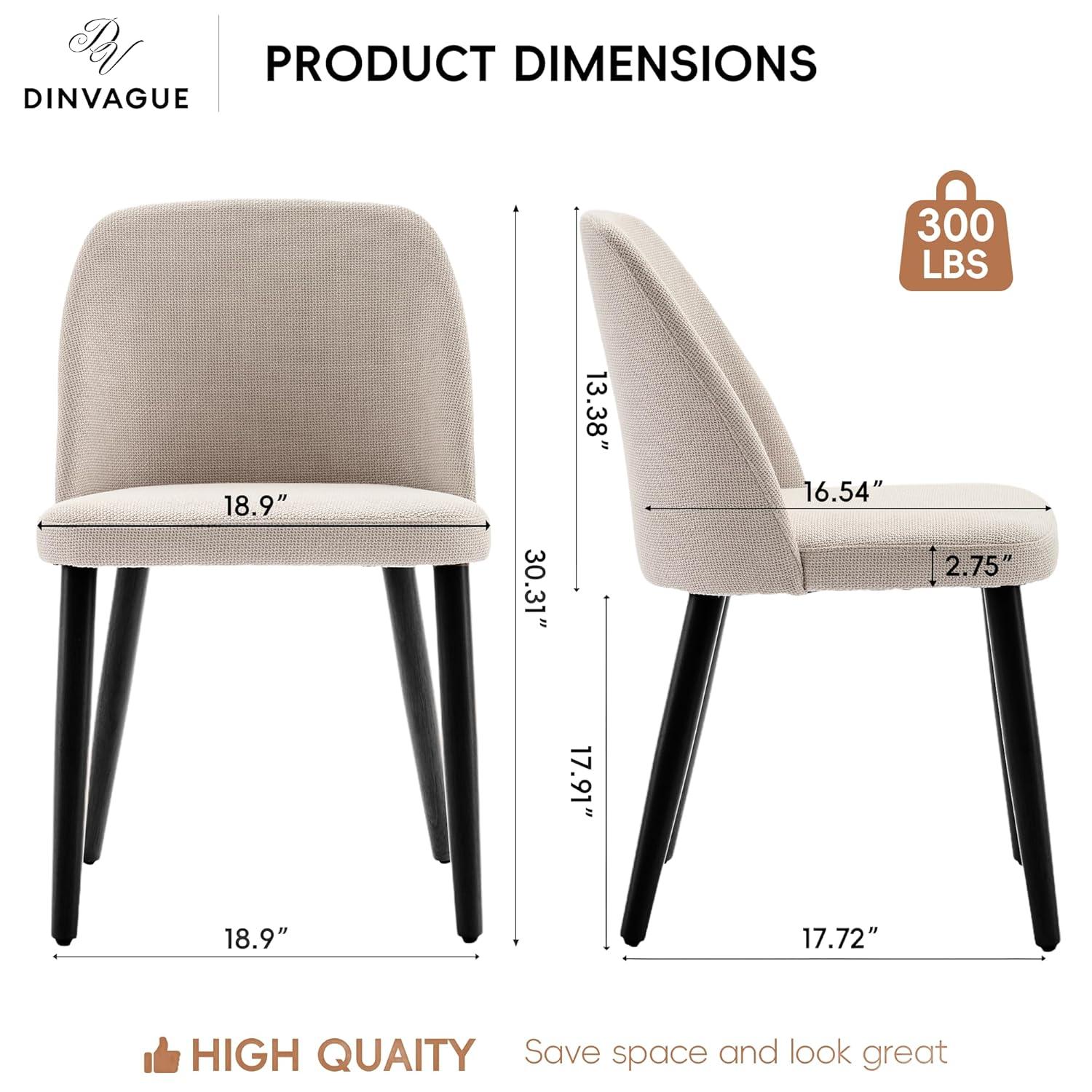 Dining Chairs Set of 2,Fabric Upholstered and Solid Wood Legs,Modern Room Dining Chairs,Thick Cushions Seat,Easy Assembly for Dining Room Living Room Bedroom Kitchen(Green)