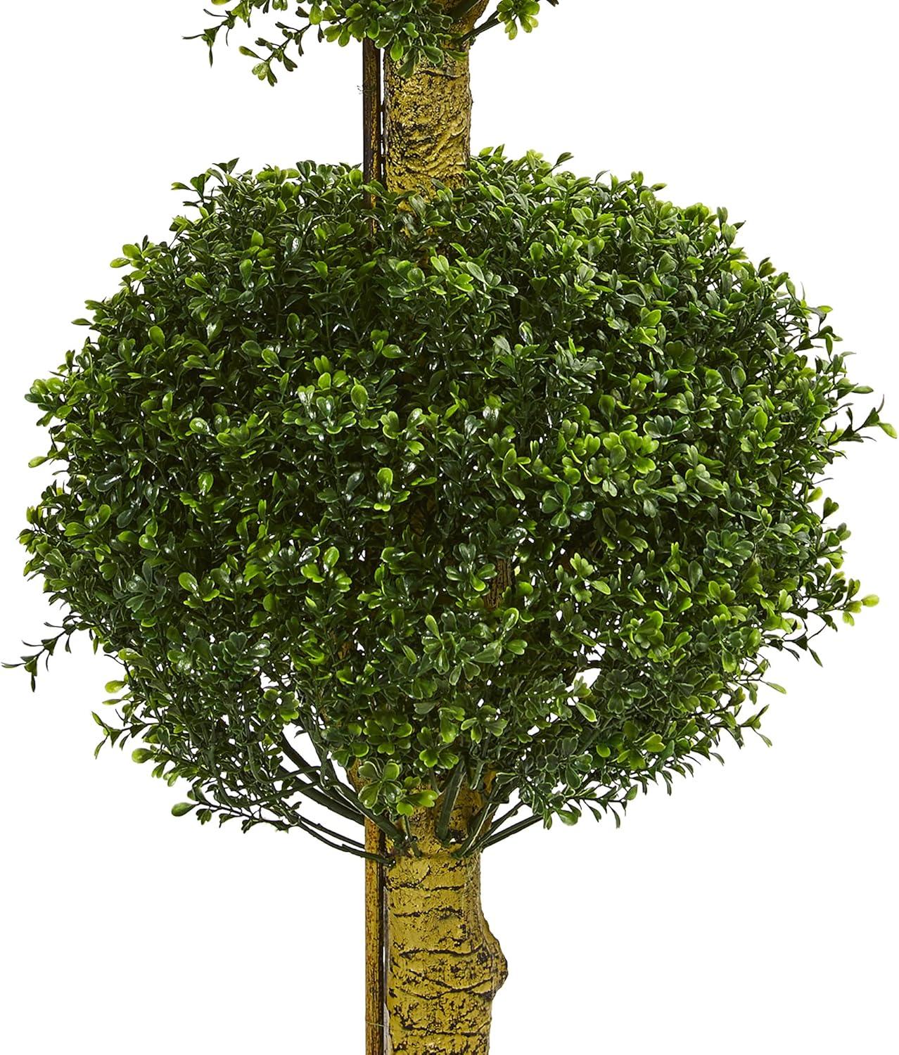 artificial indoor 6' Four Tier Boxwood Artificial Topiary Tree UV Resistant (Indoor/Outdoor)