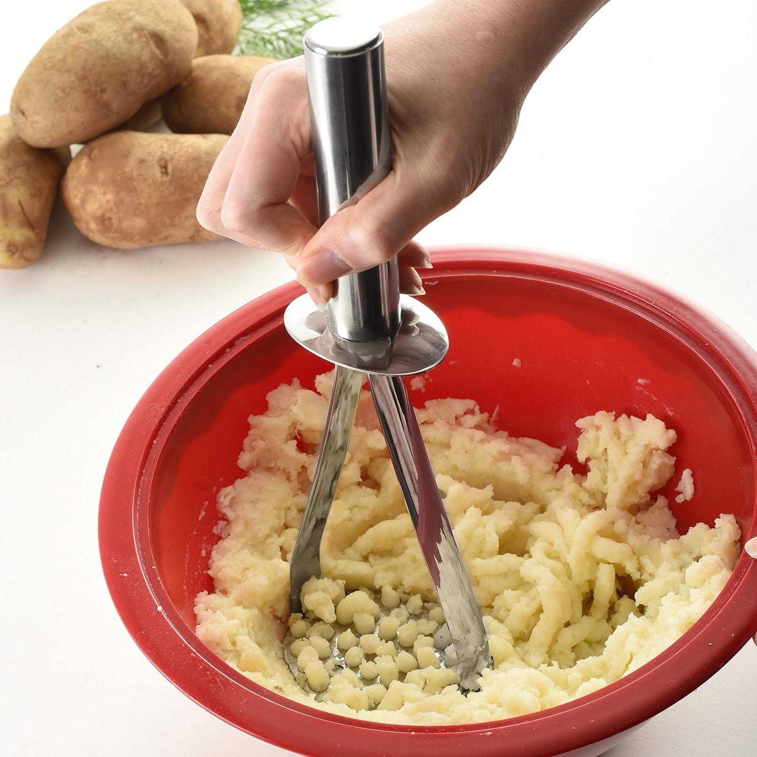 Stainless Steel Potato Masher with Non-Slip Guard