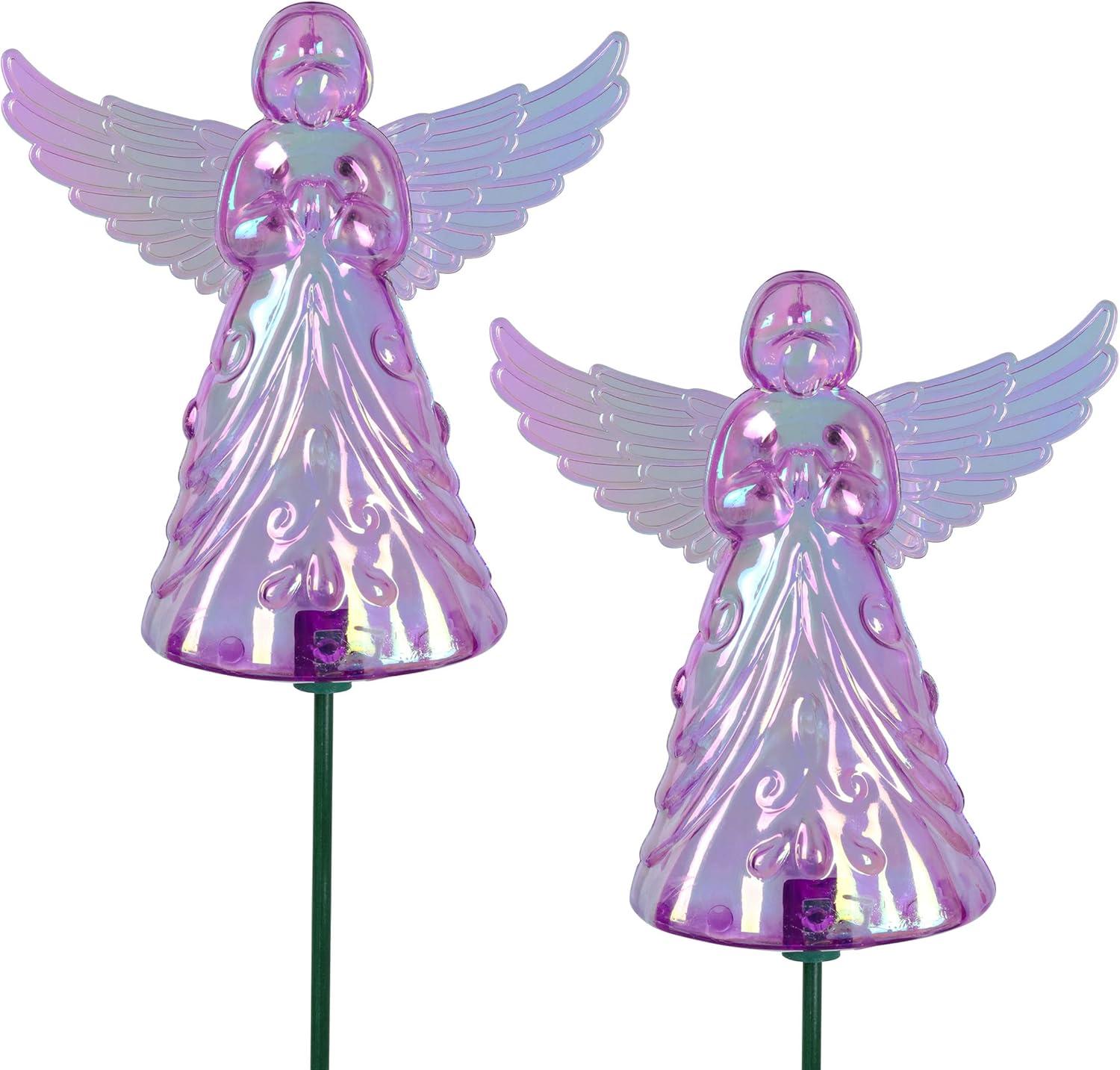 Exhart 2 Piece Angel WindyWing Garden Stakes, 4.5 by 30 Inches (Set of 2)