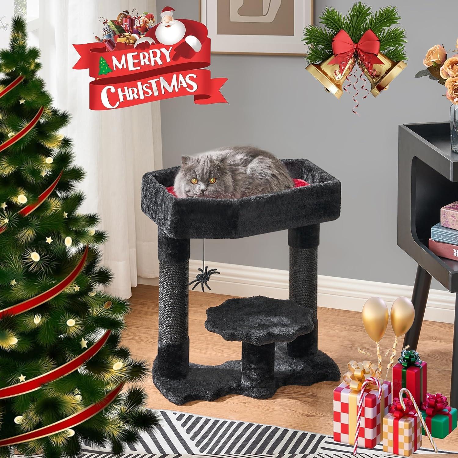 Gothic Cat Tree with Coffin, Gothic Cat Tower with Condo