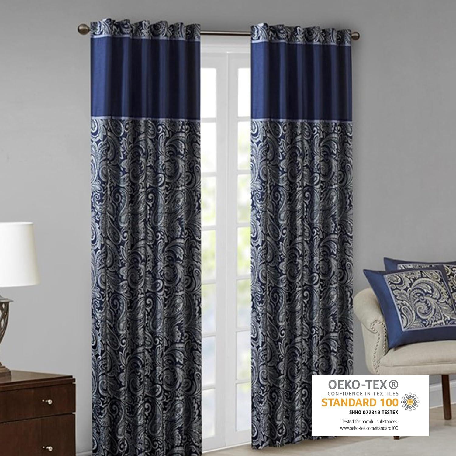 Aubrey Jacquard Curtain Panel Pair (Set of 2)