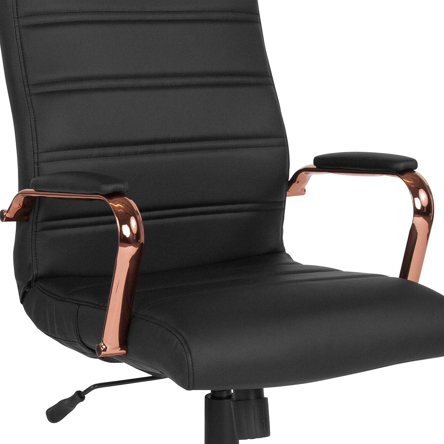 Flash Furniture High Back Executive Swivel Office Chair with Metal Frame and Arms