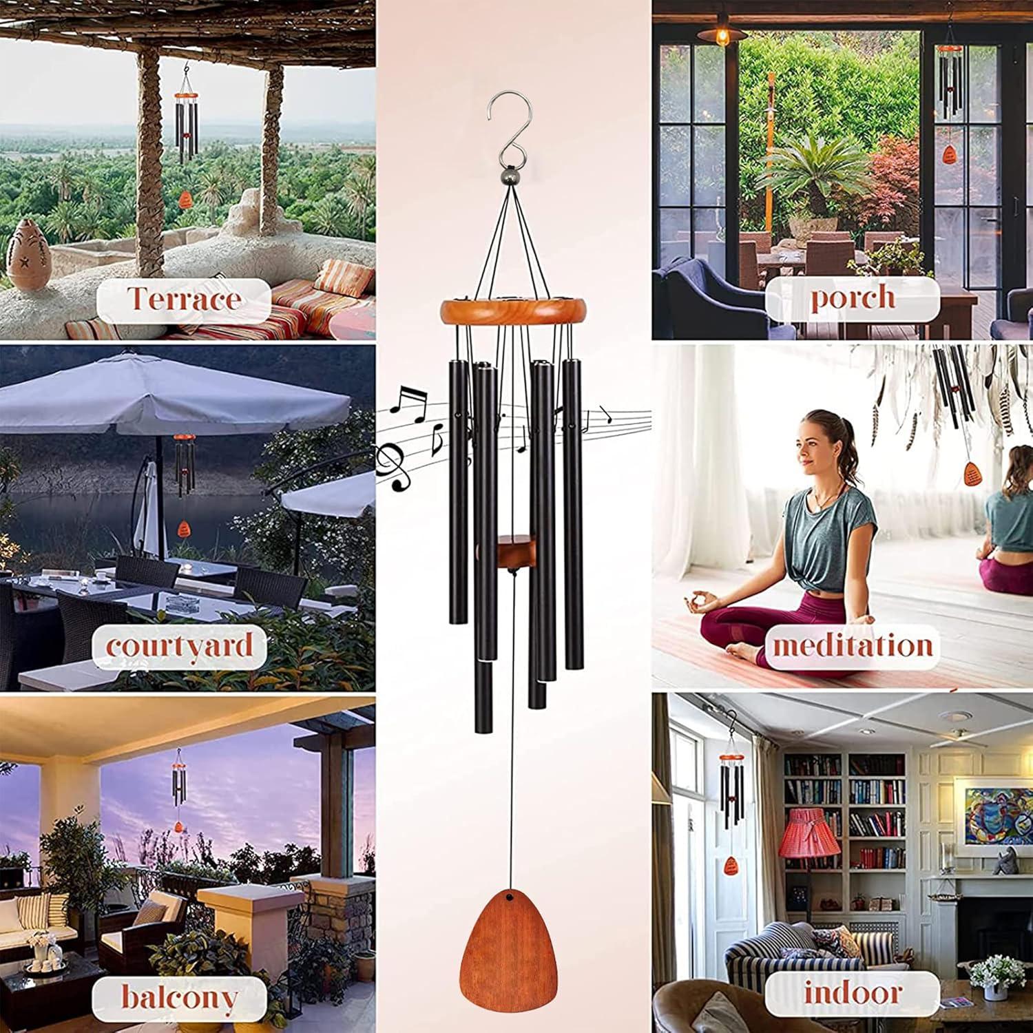 Sympathy Gifts for Loss of Loved One 32" Memorial Wind Chimes for Loss of Loved One Bereavement Condolence Gifts Sympathy Windchimes Memory Wind Chime with Memorial Card