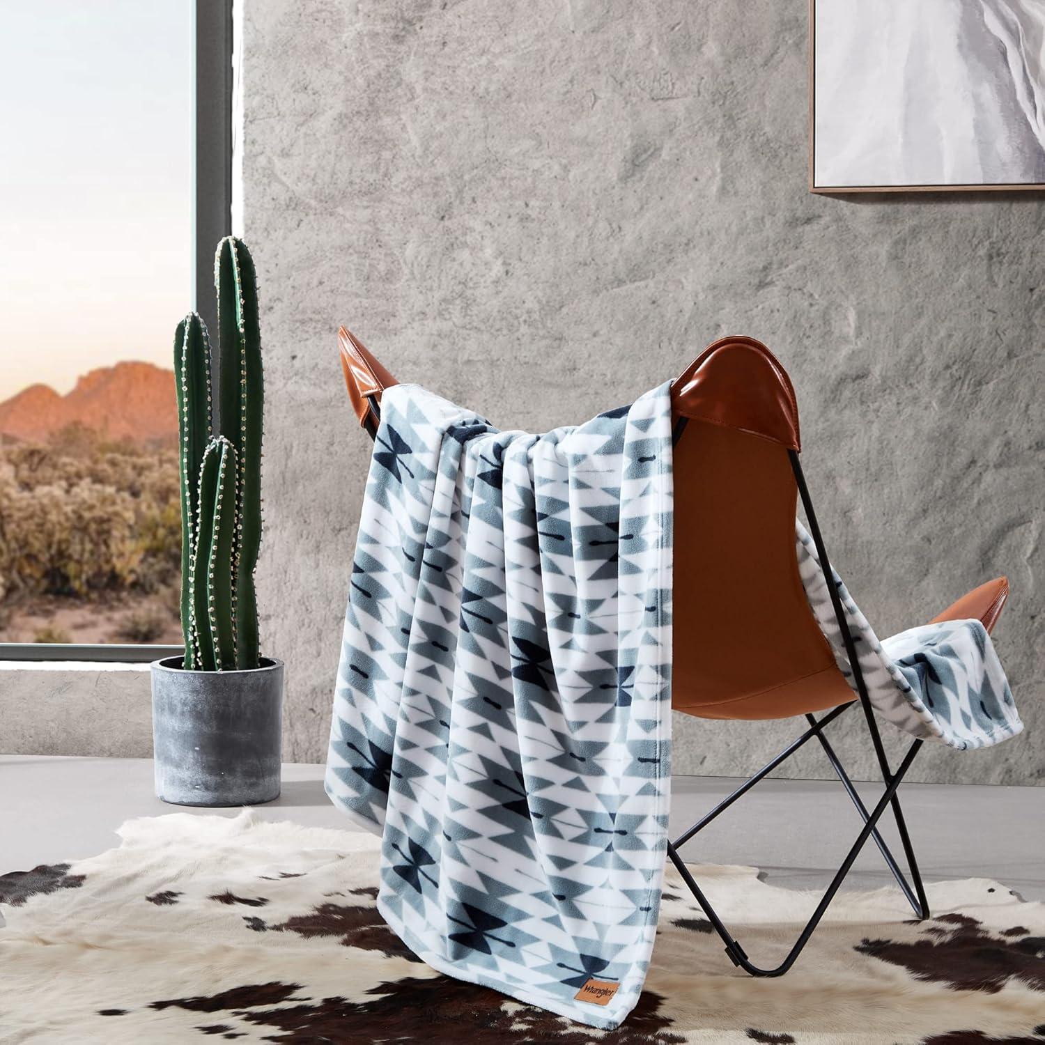 50"x70" Oversized Geometric Reversible Throw Blanket - Wrangler