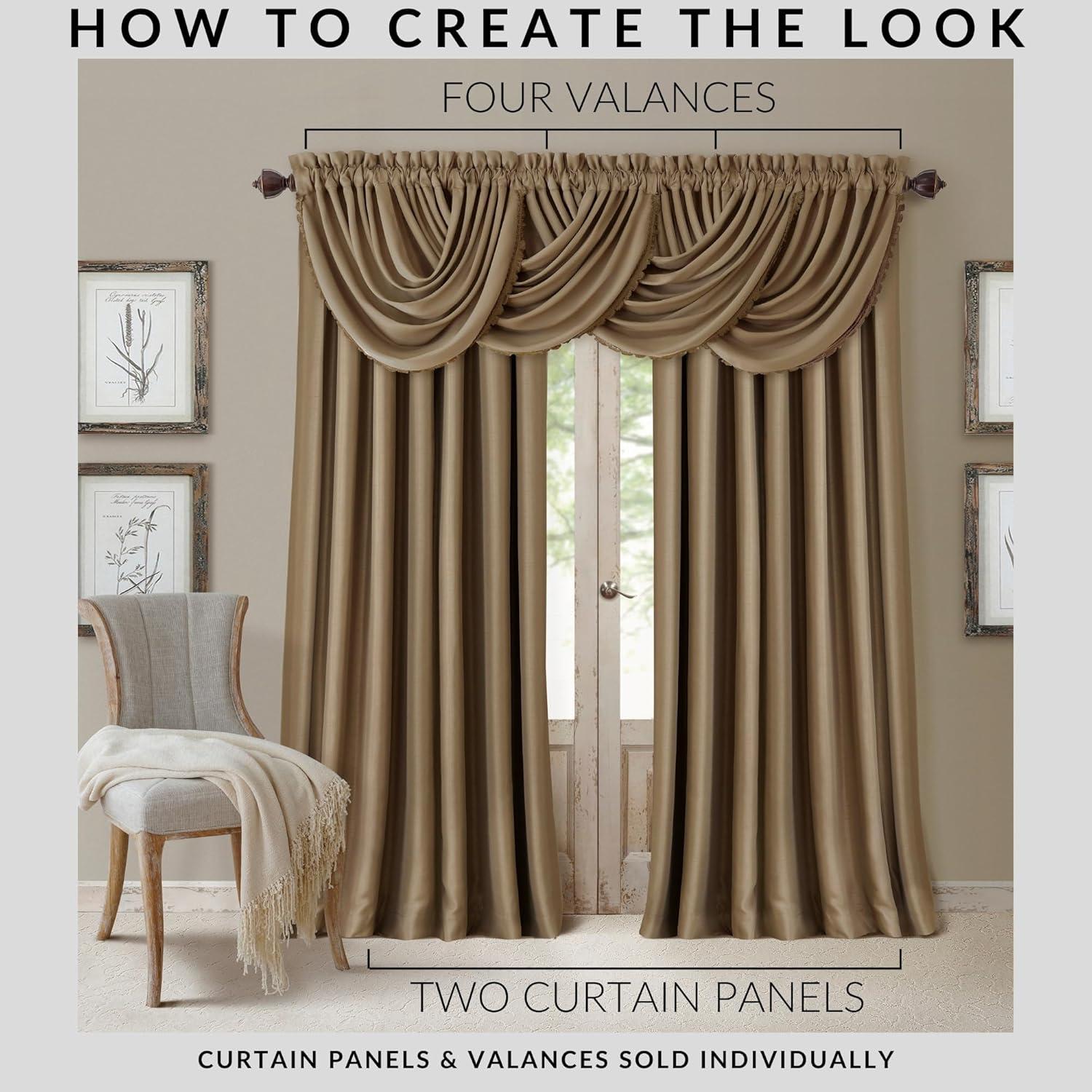 All Seasons Single Blackout Window Curtain Panel - 52" x 95" - Antique Gold - Elrene Home Fashions