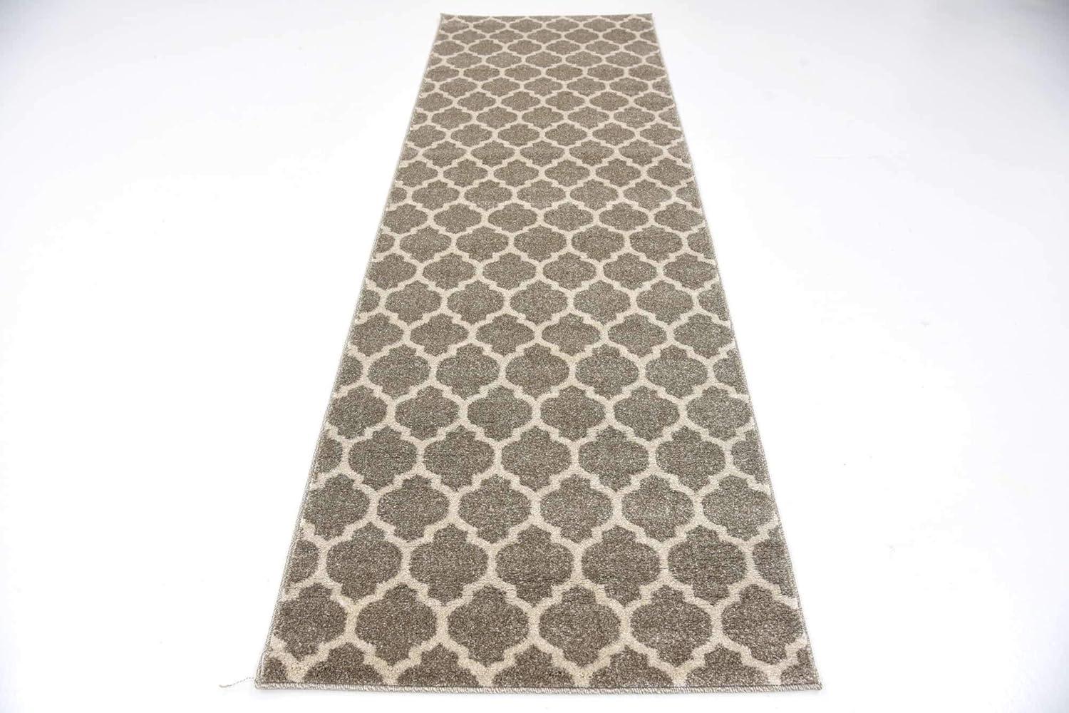 Unique Loom 2' 7 x 8' 0 Trellis Philadelphia Light Brown Area Rug