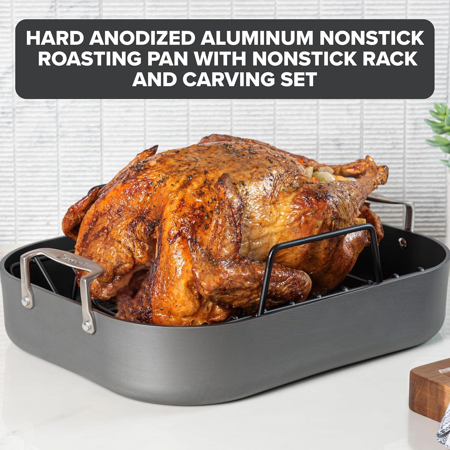 Viking ® 16" Non-Stick Roasting Pan with Rack and Carving Set