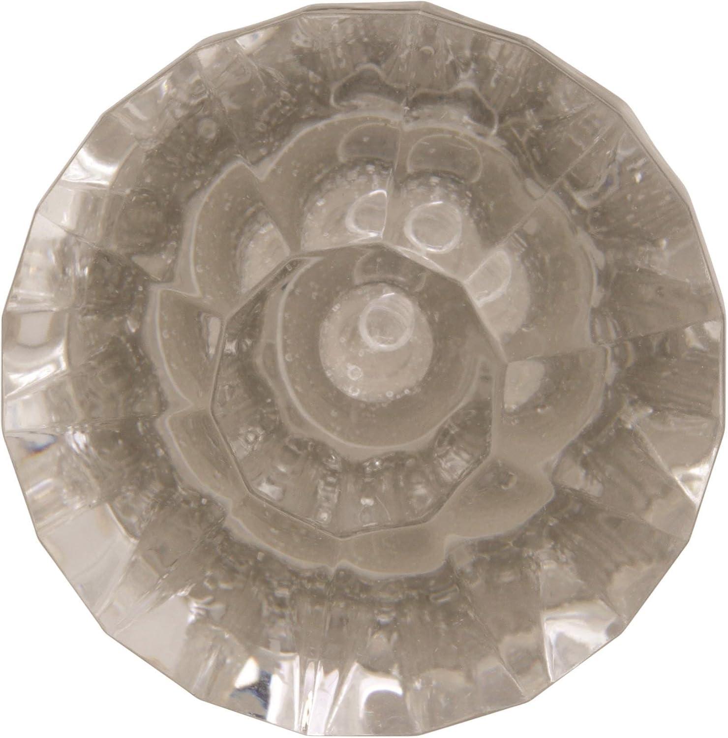 Satin Nickel and Clear Crystal Round Cabinet Knob 1-1/4 inch